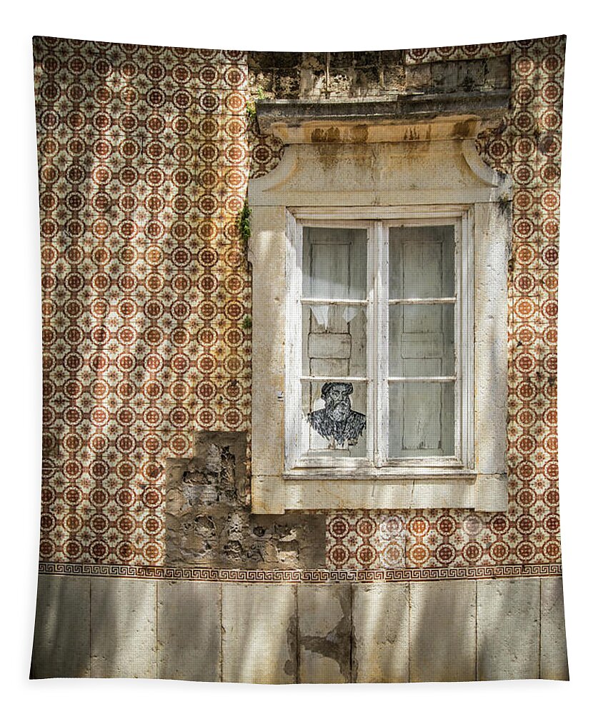 Faro Tapestry featuring the photograph Faro Window by Nigel R Bell