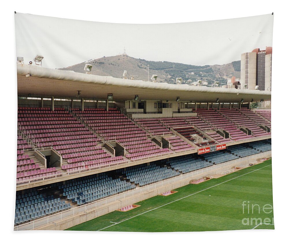 Fc Barcelona Tapestry featuring the photograph FC Barcelona - Mini Estadi - West Side by Legendary Football Grounds