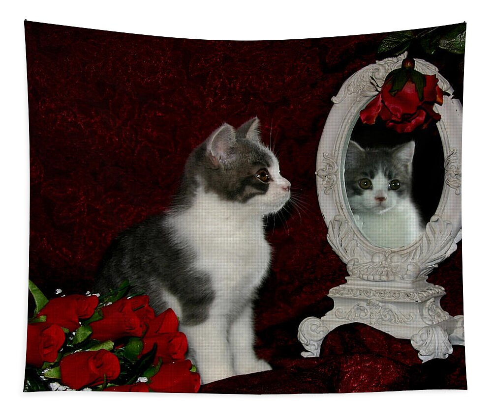 Scottish Fold Tapestry featuring the pyrography February 2006 by Robert Morin