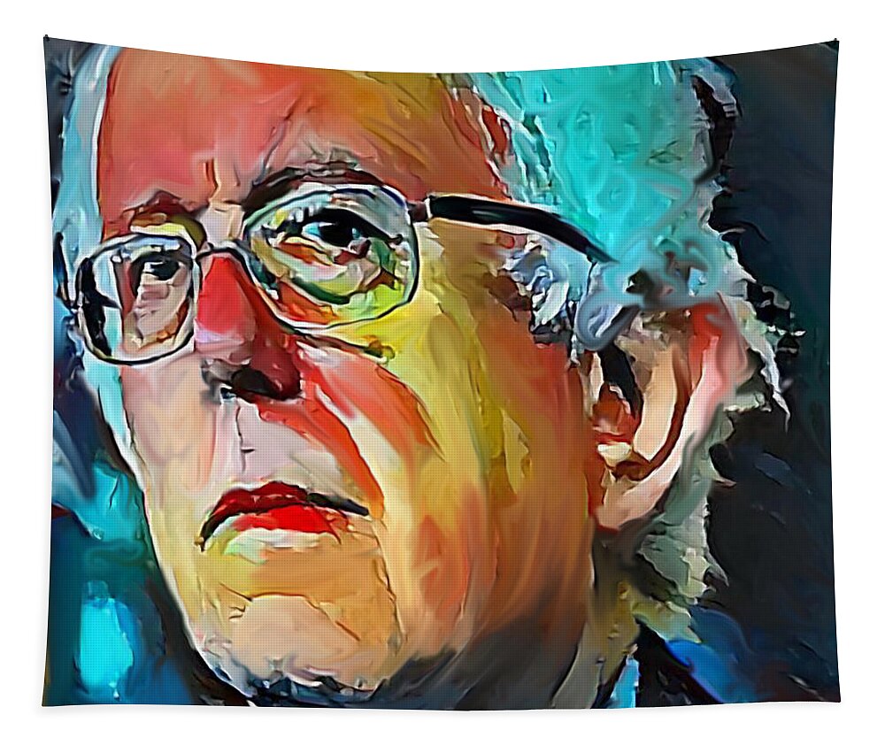 Bernie Sanders Tapestry featuring the mixed media Feel the Bern by Russell Pierce