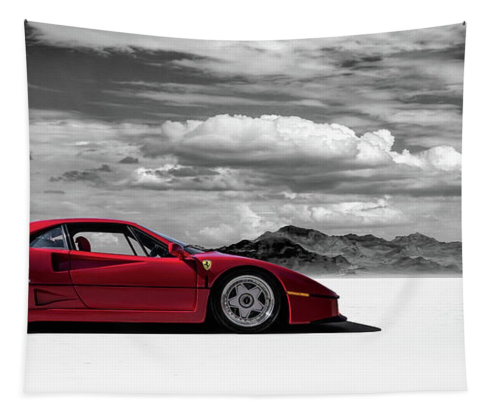 #faatoppicks Tapestry featuring the digital art Ferrari F40 by Douglas Pittman