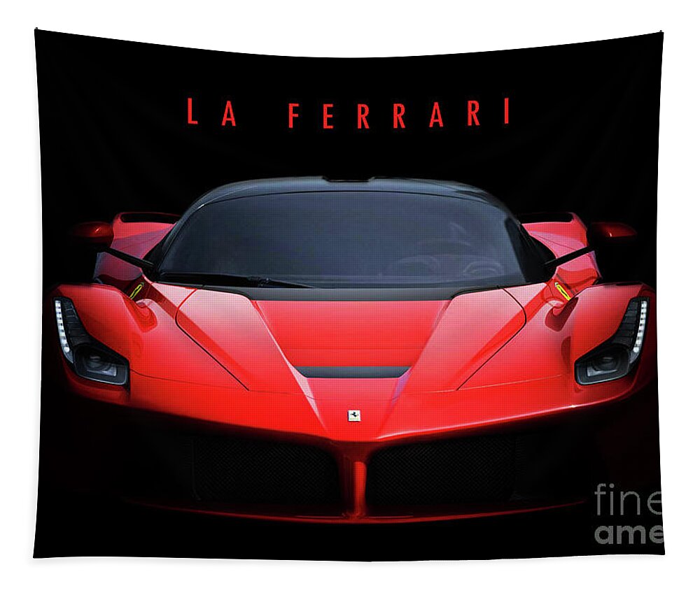 Ferrari Tapestry featuring the digital art Ferrari LaFerrari by Airpower Art