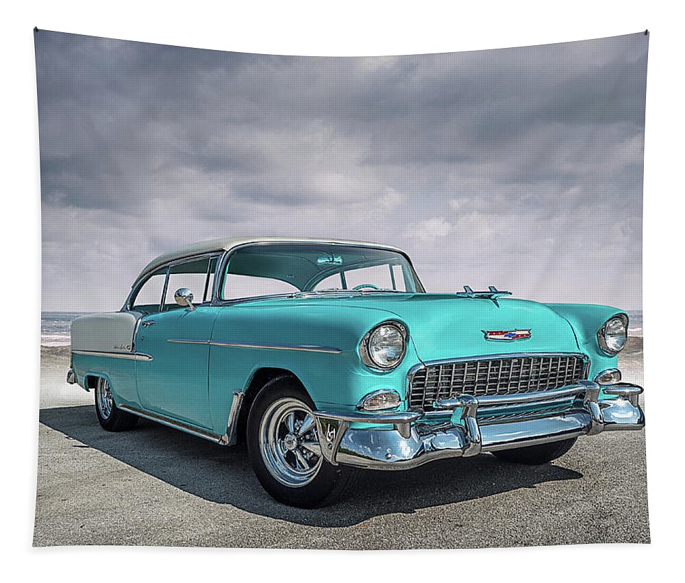 Vintage Tapestry featuring the digital art Fifty-Five Chevy by Douglas Pittman