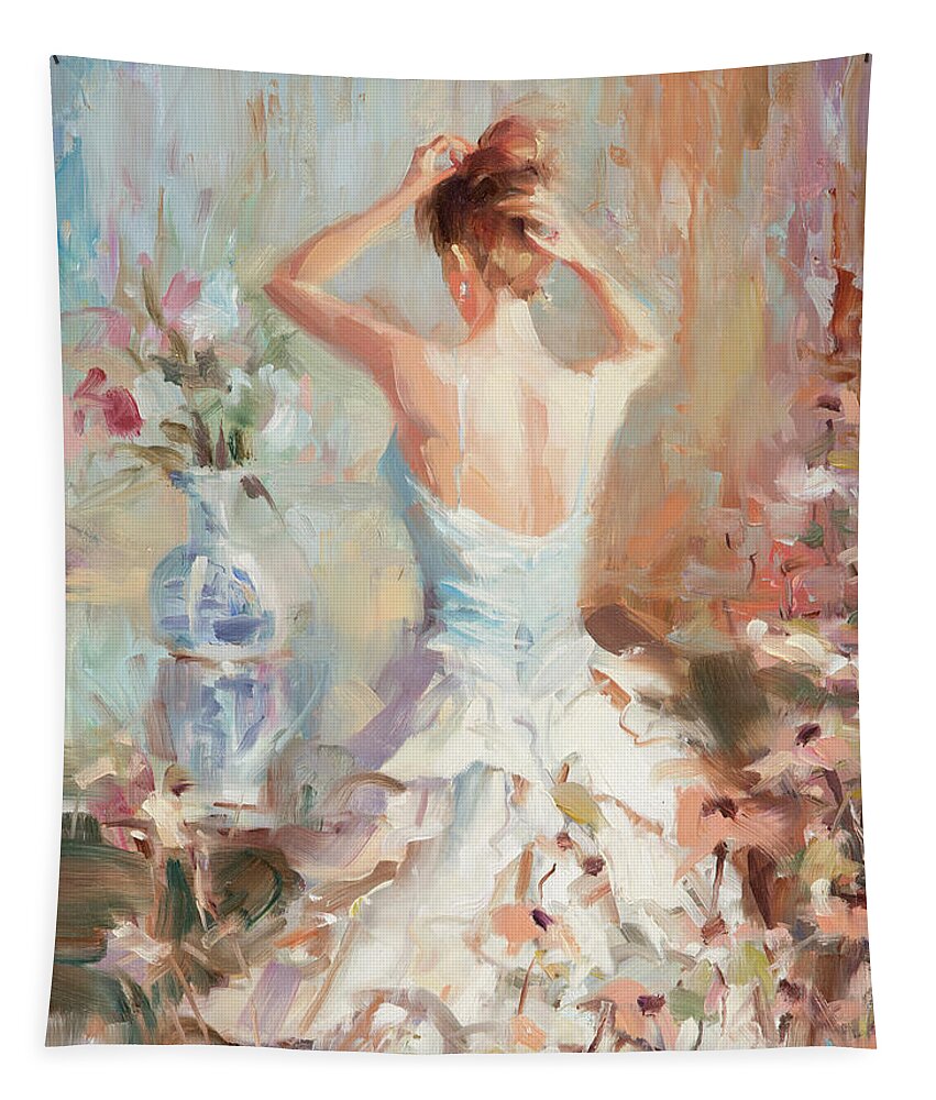 Romance Tapestry featuring the painting Figurative II by Steve Henderson