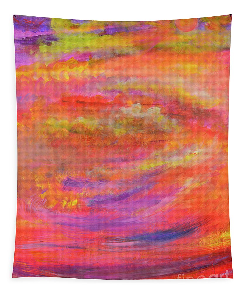 Abstract Tapestry featuring the painting Finding My Way by Robyn King