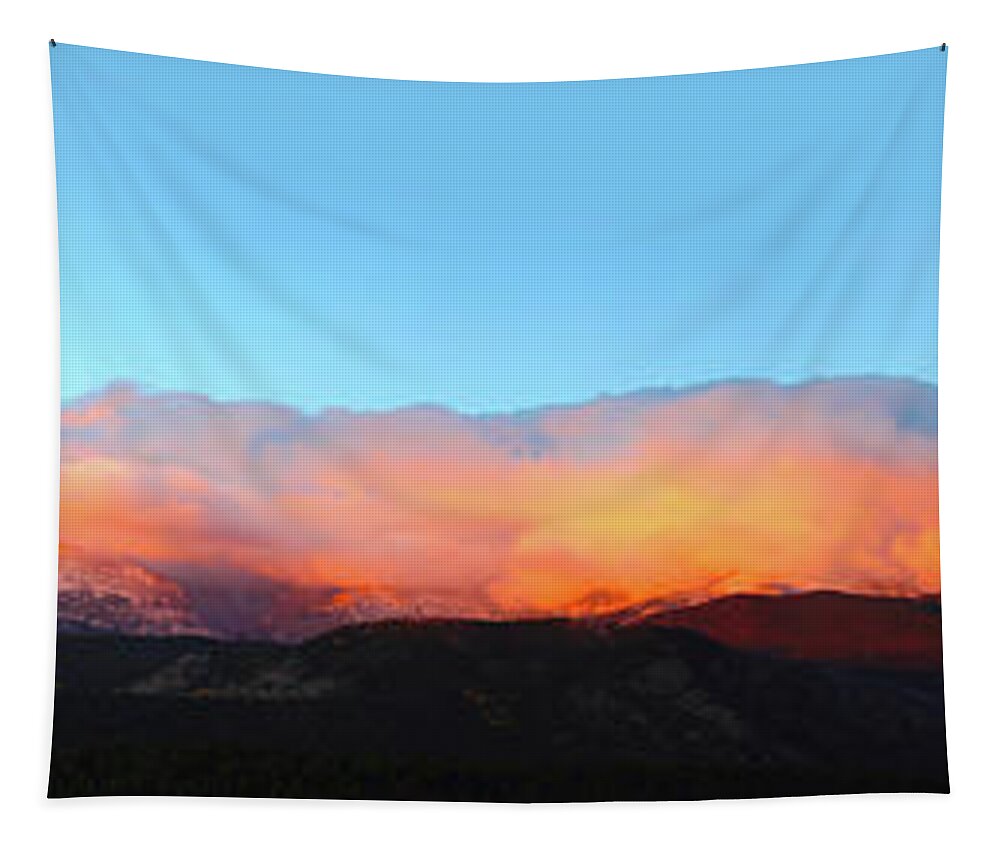 Cloud Tapestry featuring the photograph Fire Clouds - Panorama by Shane Bechler