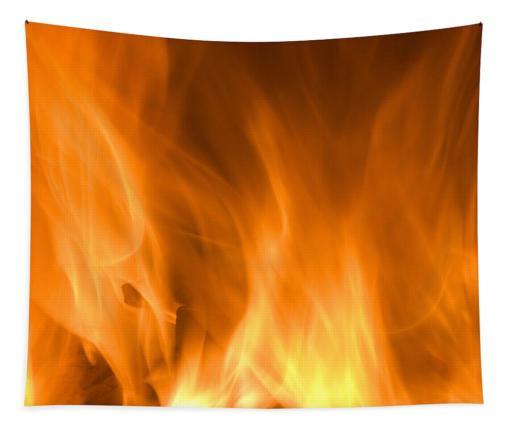 Fire Background Tapestry featuring the photograph Fire flames background by Michalakis Ppalis