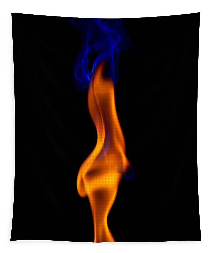 Abstract Tapestry featuring the photograph Fire Lady by Gert Lavsen