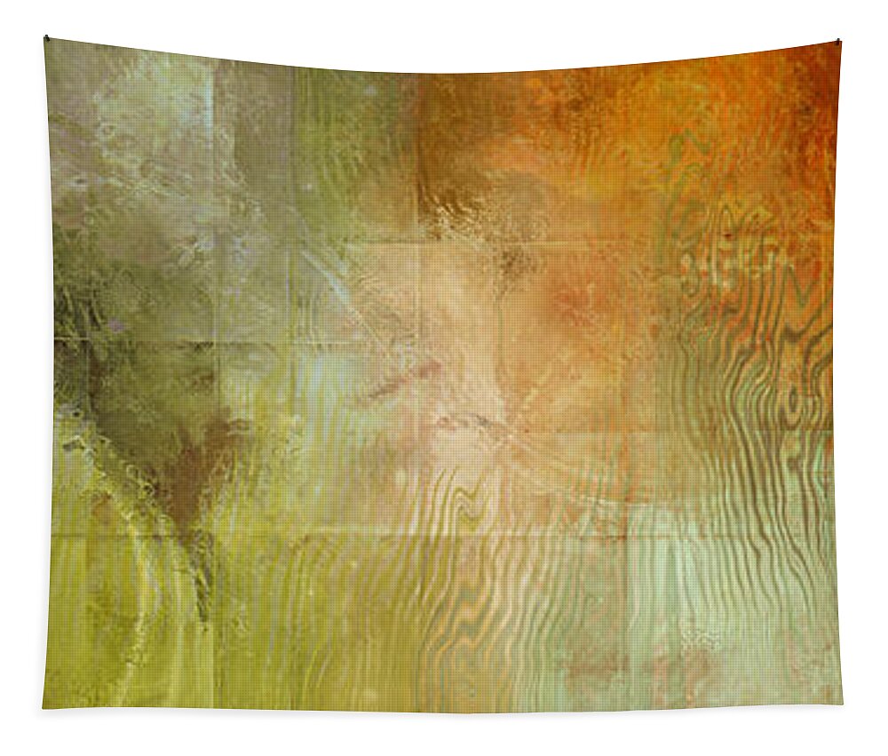 Abstract Art Tapestry featuring the painting Fire On The Mountain - Abstract Art by Jaison Cianelli