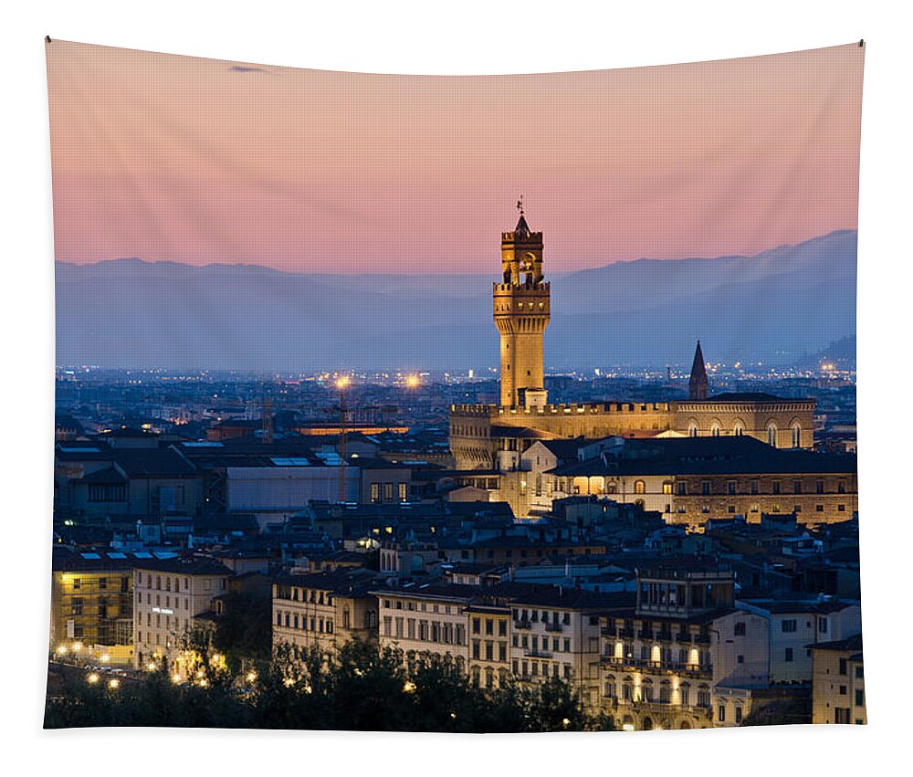 Tourist Tapestry featuring the photograph Firenze at Sunset by Pablo Lopez