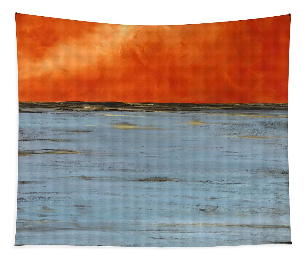 Ocean Tapestry featuring the painting Firesky by Tamara Nelson