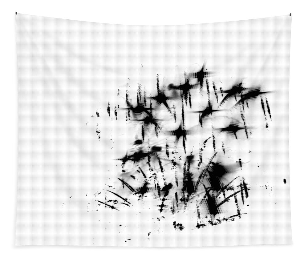 Line Tapestry featuring the drawing Firework Abstract 7 by Michelle Calkins