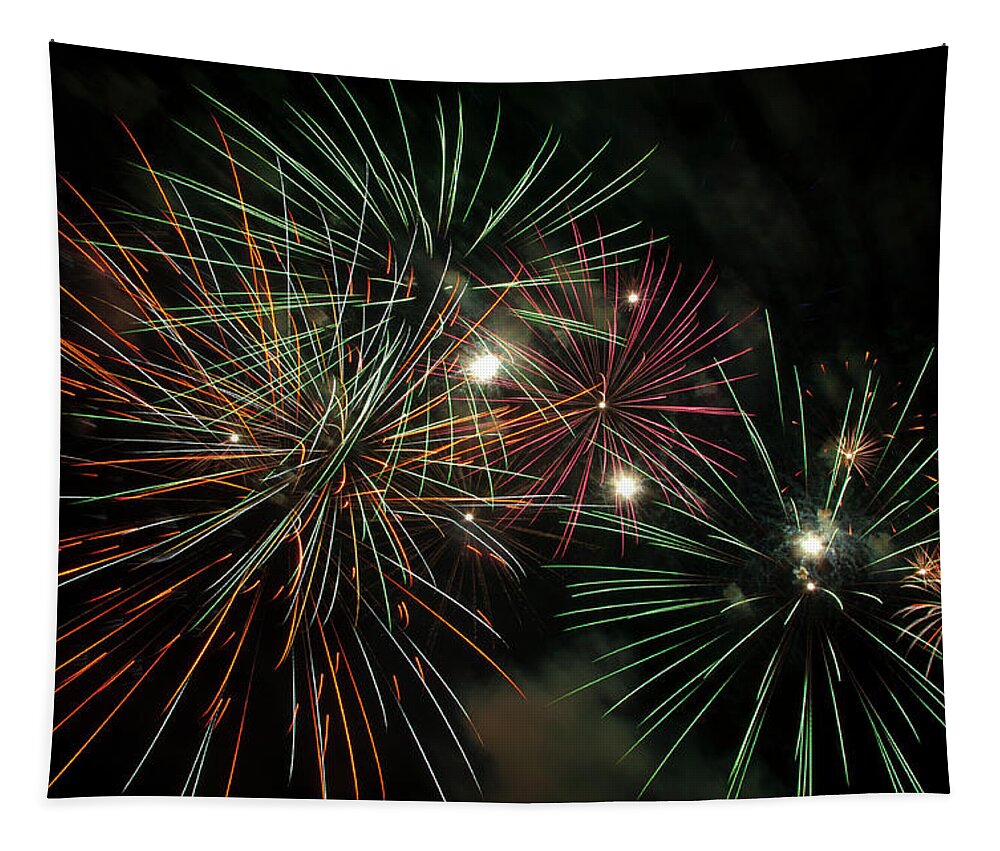 Fireworks Tapestry featuring the photograph Fireworks by Glenn Gordon