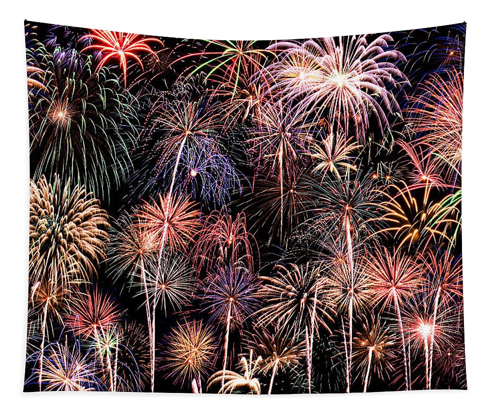 4th Tapestry featuring the photograph Fireworks Spectacular II by Ricky Barnard