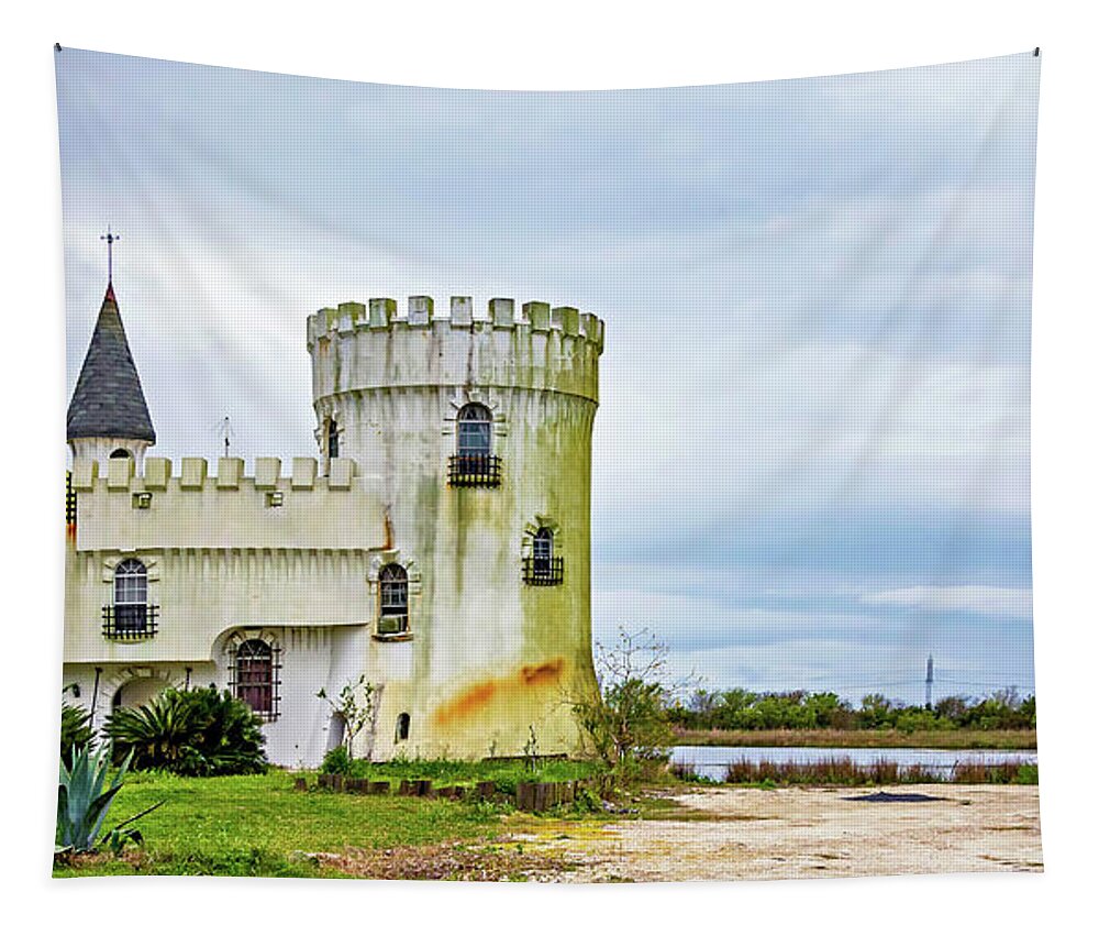 Gulf Tapestry featuring the photograph Fishermans Castle - Chateau Villemarette by Steve Harrington