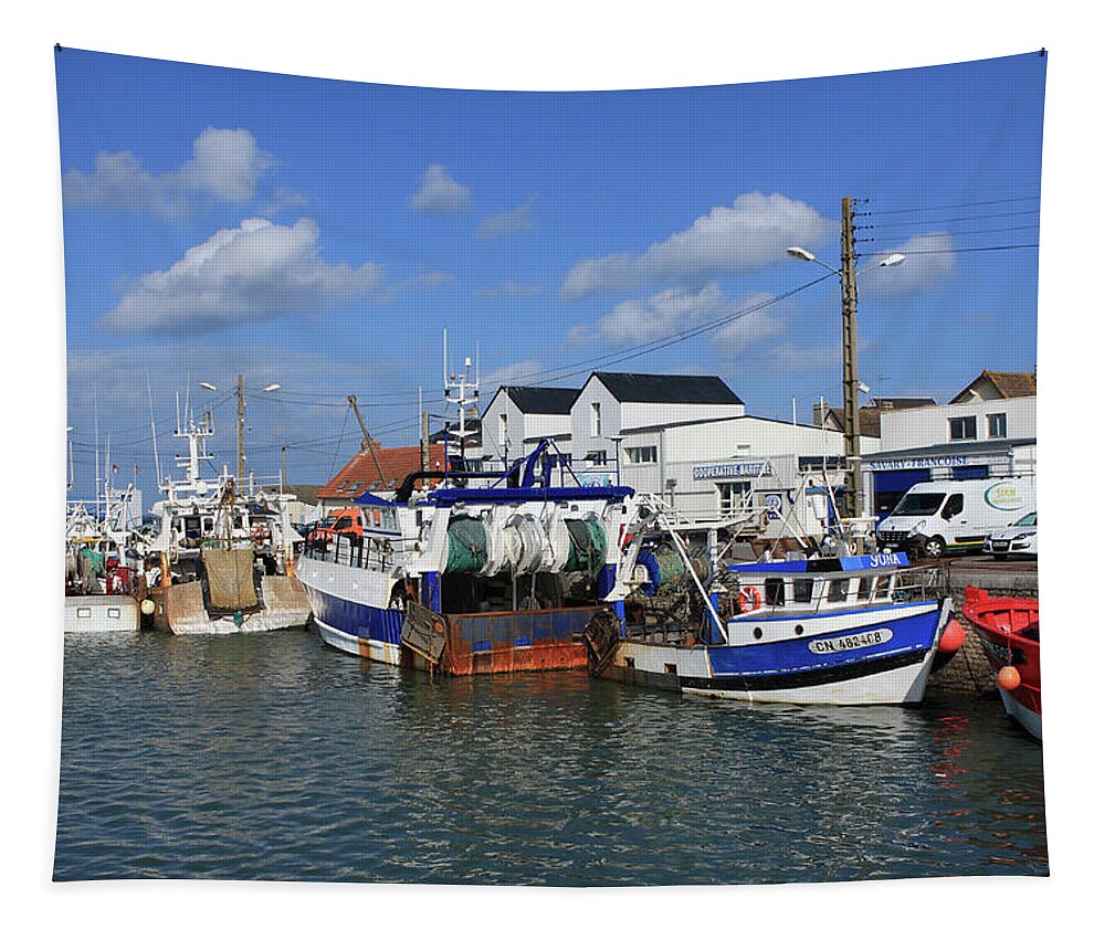 Ships Tapestry featuring the photograph Fishing Boat Harbour by Aidan Moran