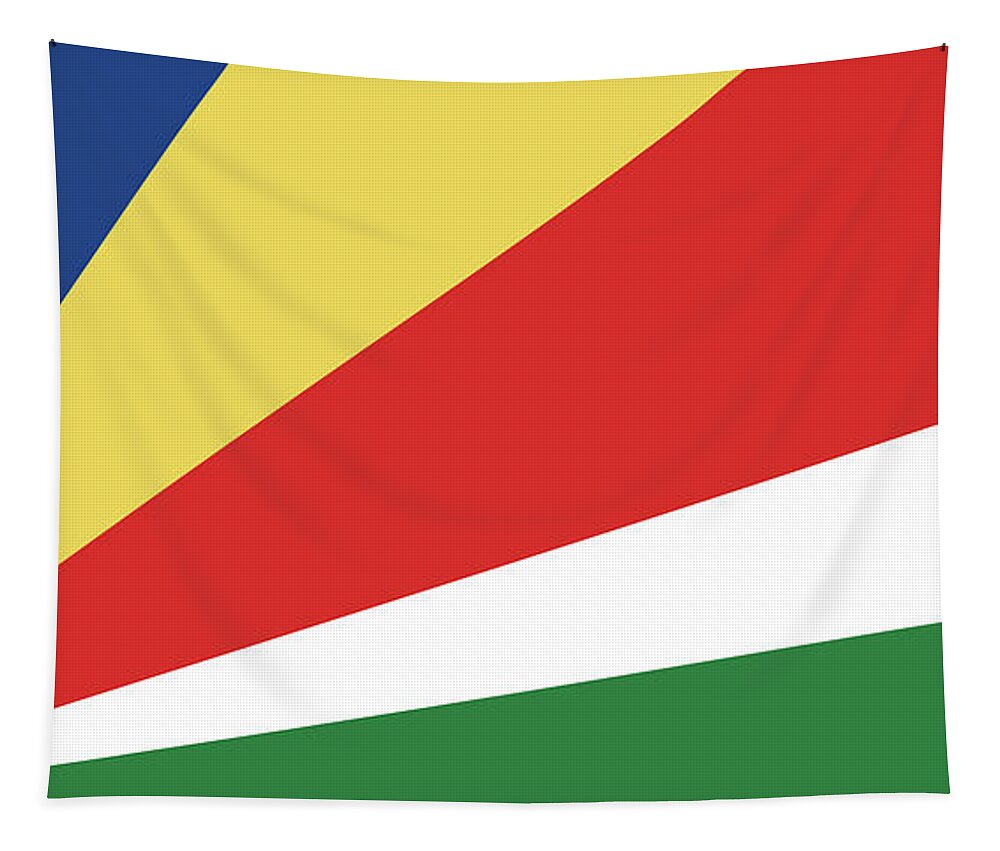 Africa Tapestry featuring the digital art Flag of Seychelles by Roy Pedersen