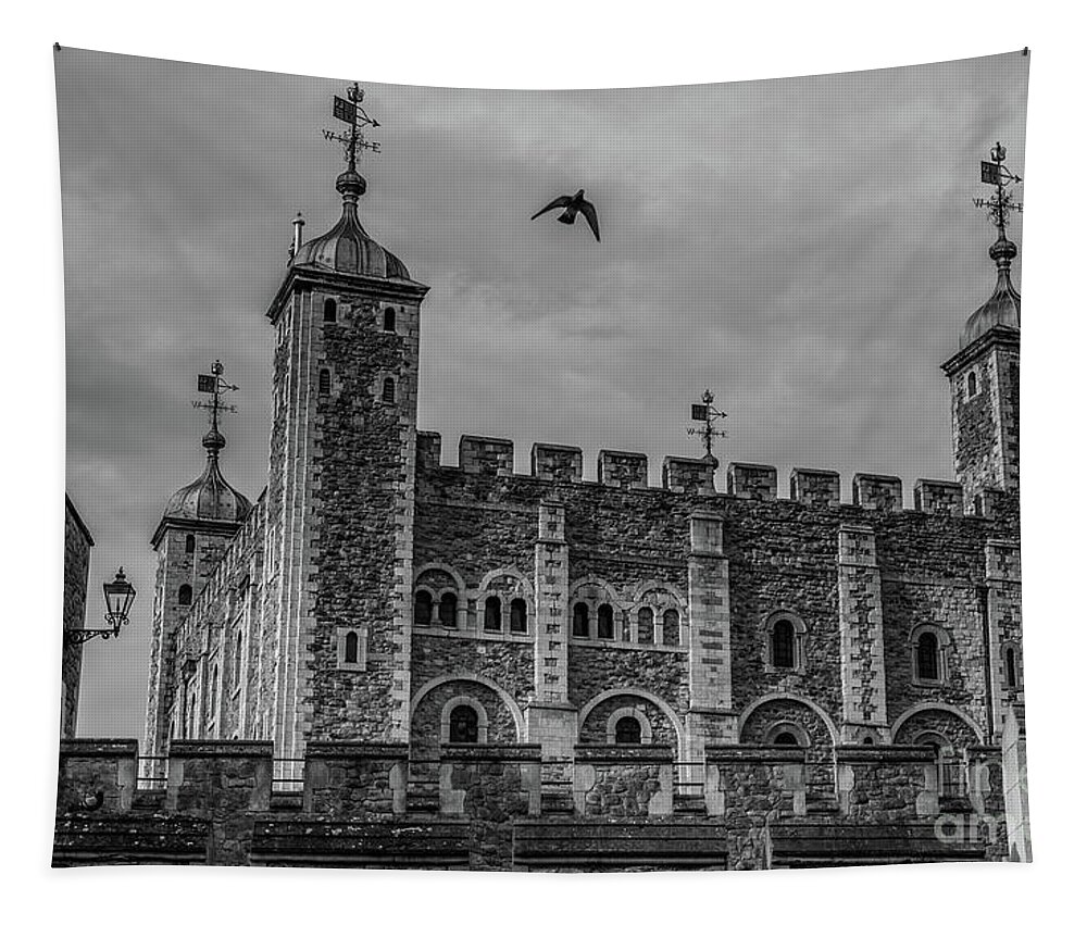 Tower Tapestry featuring the photograph Flight from the Tower by David Rucker