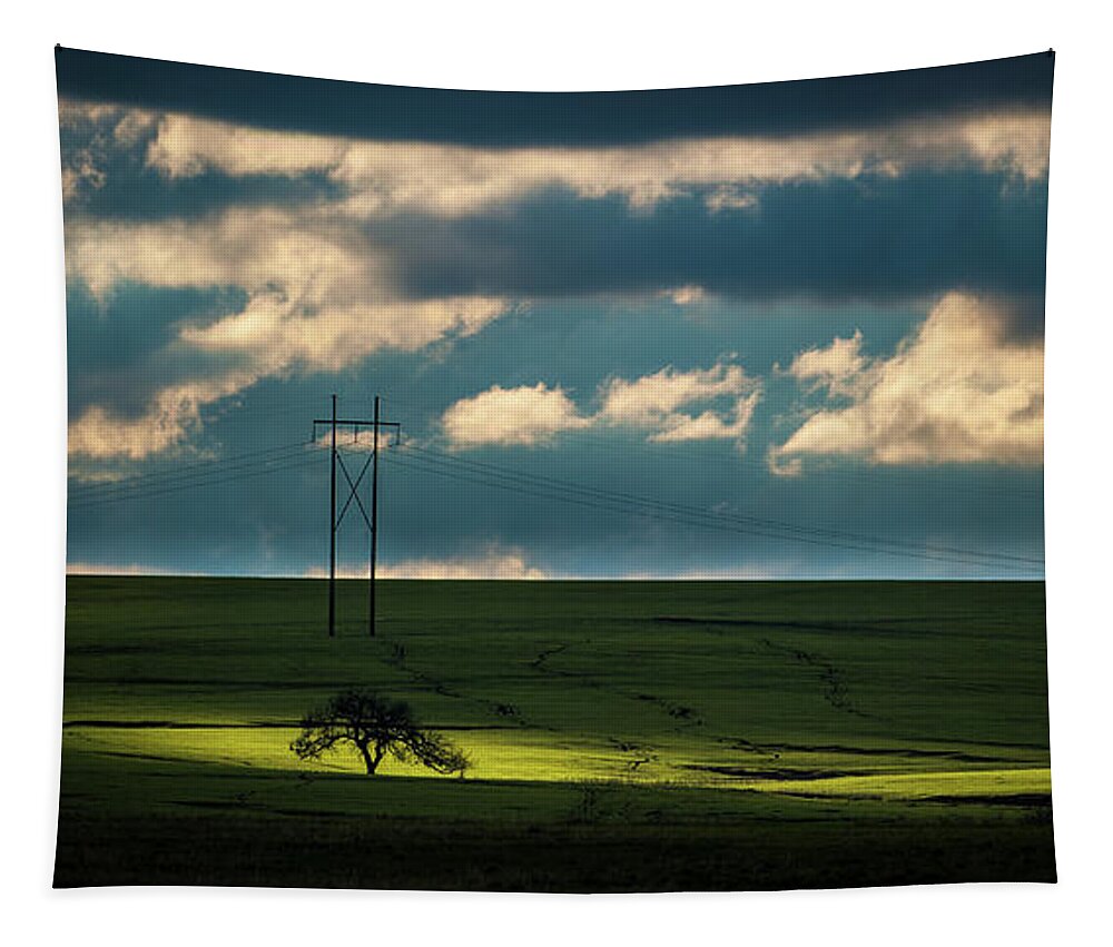 Nature Tapestry featuring the photograph Flint Hills Power 2 by Jeff Phillippi