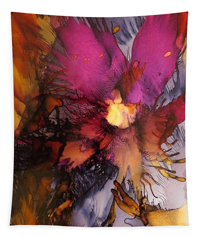 Abstract Tapestry featuring the painting Flora by Soraya Silvestri