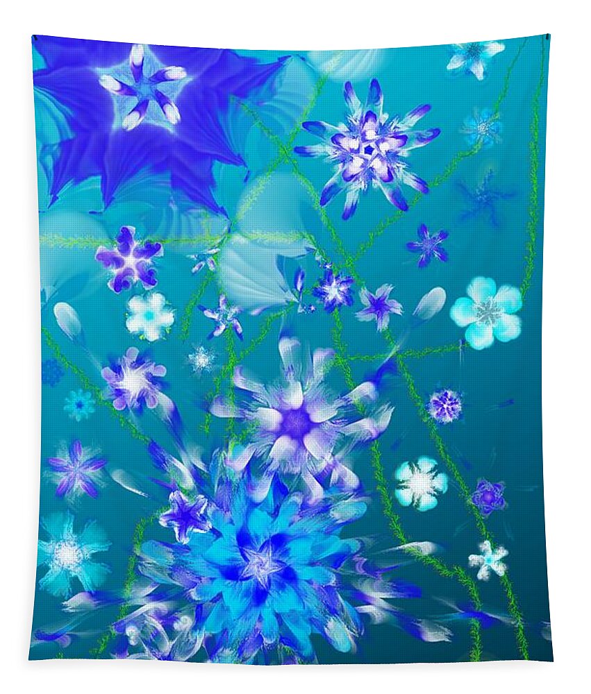 Floral Tapestry featuring the digital art Floral fantasy 121910 by David Lane