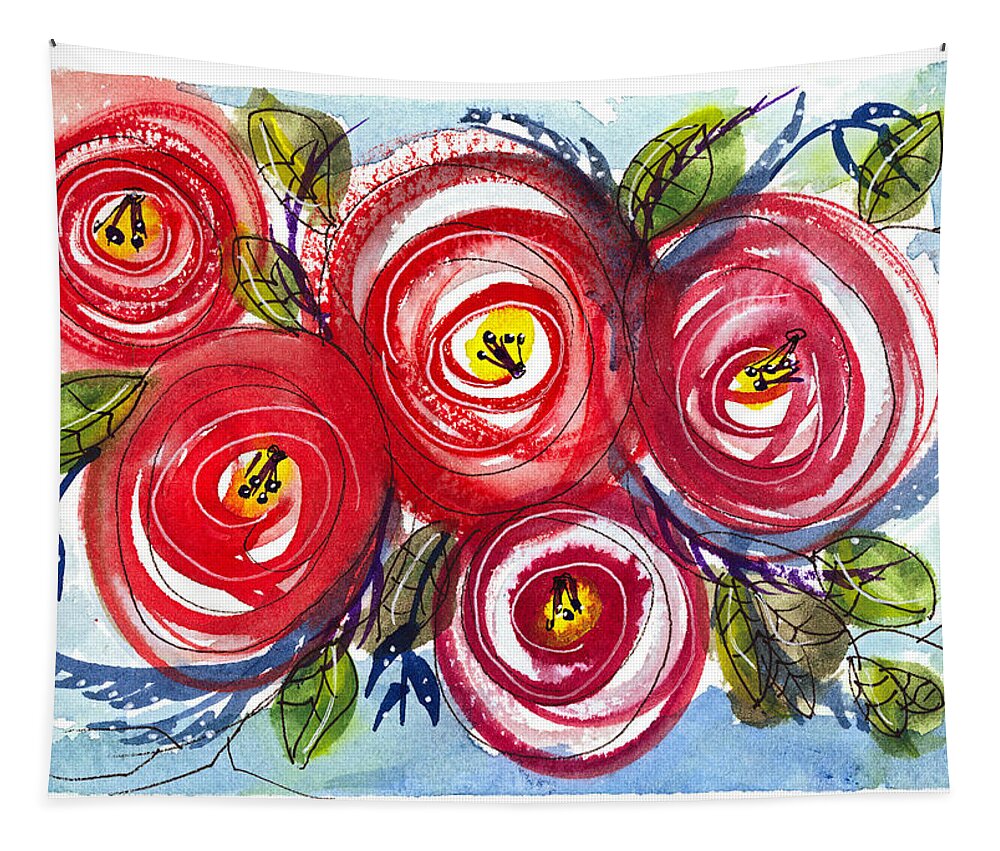 Floral Tapestry featuring the mixed media Floral I by Tonya Doughty