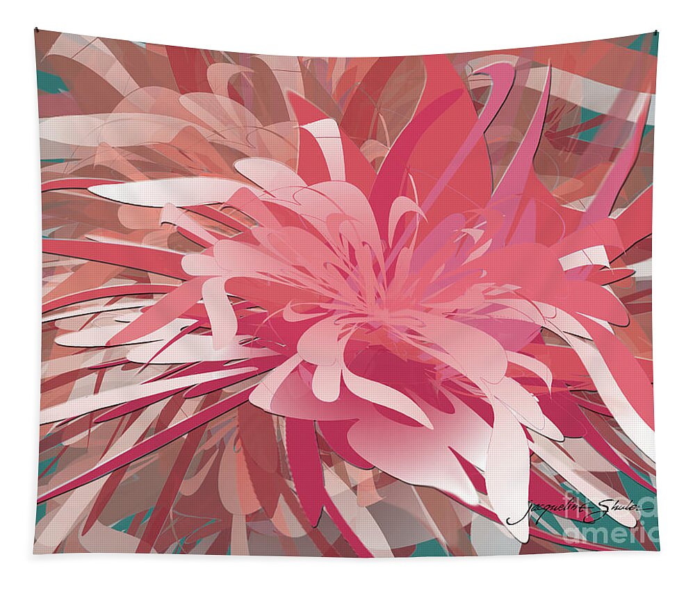 Flower Tapestry featuring the digital art Floral Profusion by Jacqueline Shuler