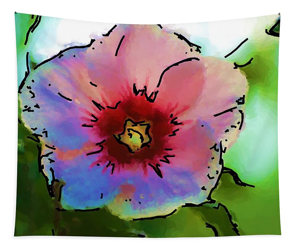 Landscape Tapestry featuring the photograph Flower 8-15-09 by David Lane