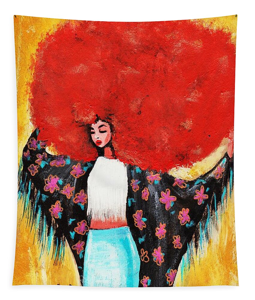 Artbyria Tapestry featuring the photograph Flower Girl by Artist RiA