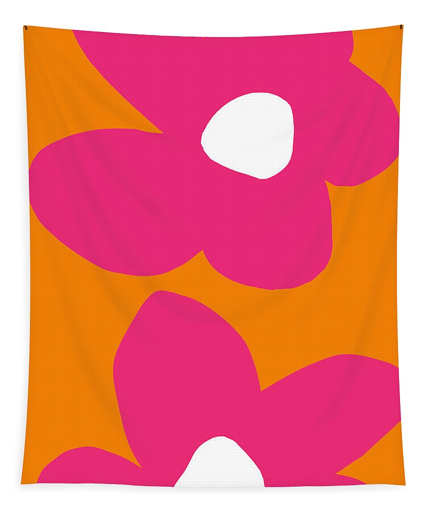 Flower Tapestry featuring the digital art Flower Power 2- Art by Linda Woods by Linda Woods