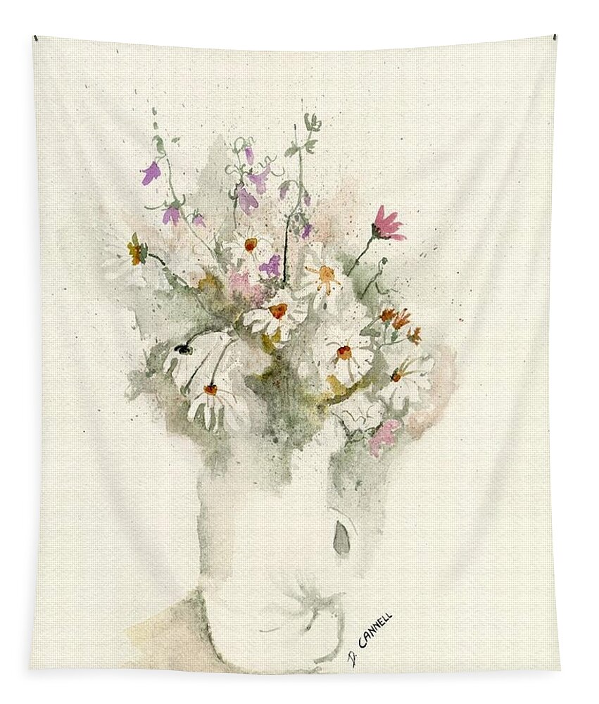 Pitcher Tapestry featuring the digital art Flower study twelve by Darren Cannell
