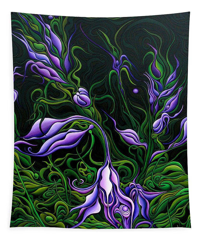 Hosta Tapestry featuring the painting Flowers From the Failed Fiction by Amy Ferrari