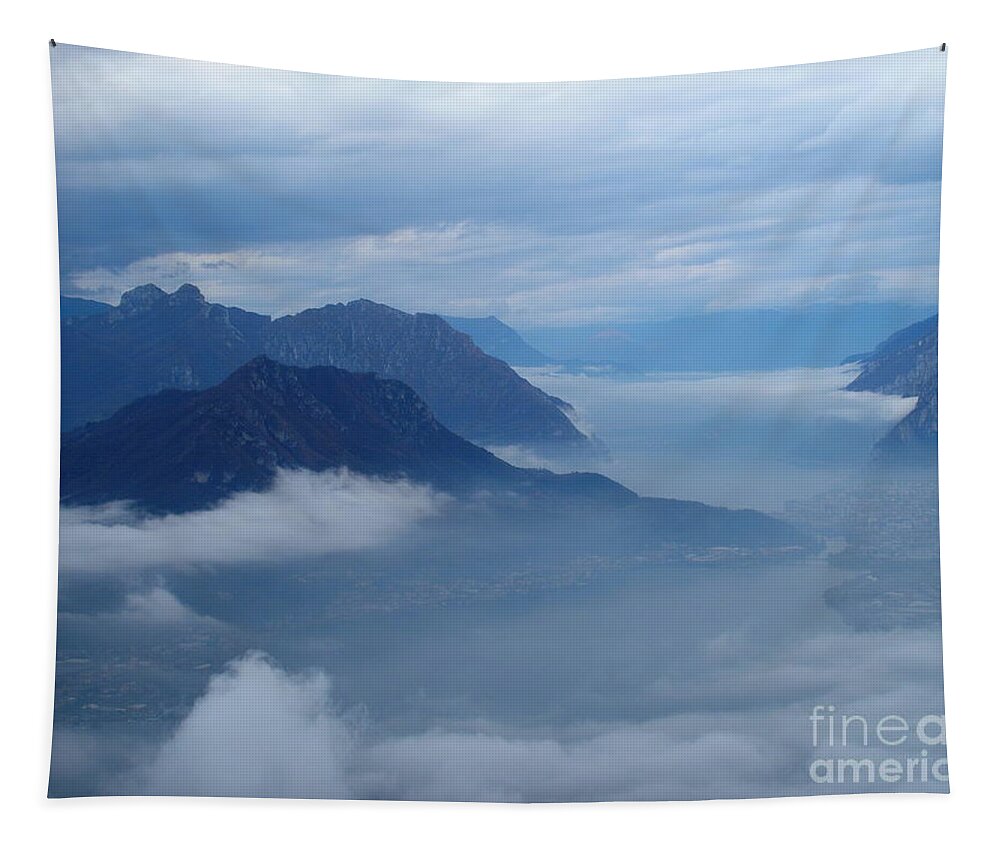 Fog Tapestry featuring the photograph Fog and Clouds by Riccardo Mottola