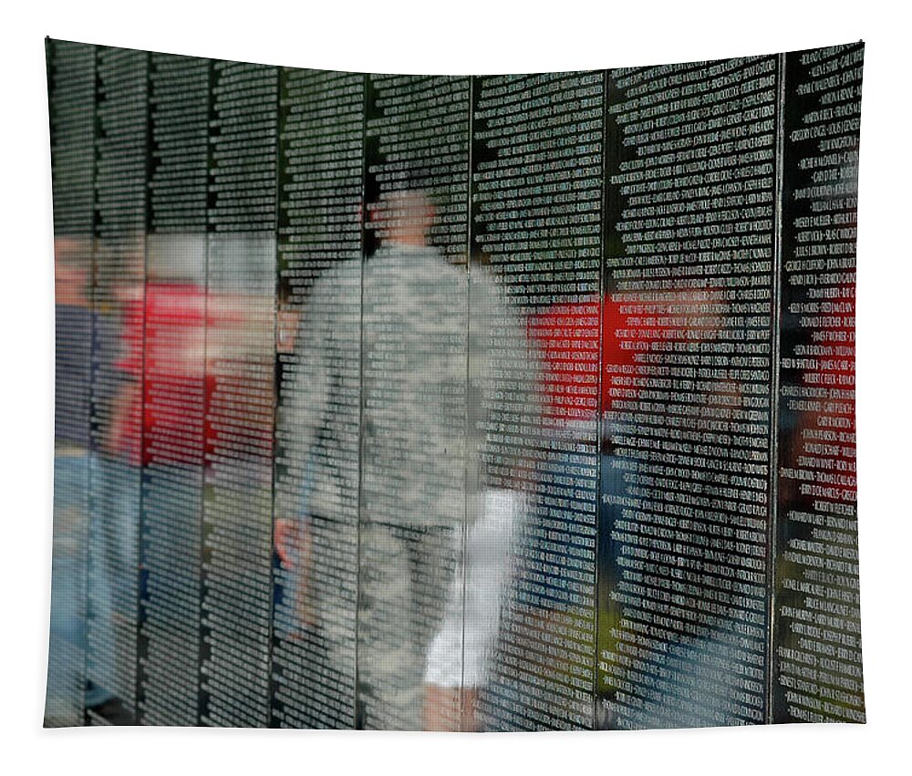 Traveling Vietnam Wall Tapestry featuring the photograph For My Country by Carolyn Marshall