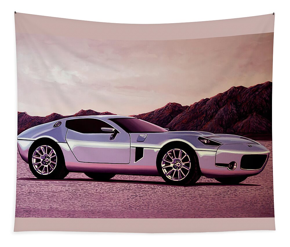 Ford Shelby Tapestry featuring the painting Ford Shelby GR 2005 Painting by Paul Meijering