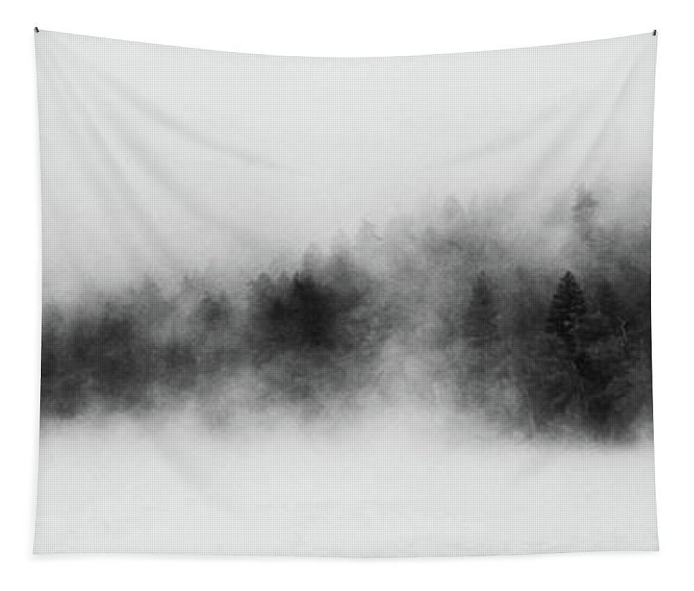 Abstract Tapestry featuring the photograph Forest Fog by Whispering Peaks Photography