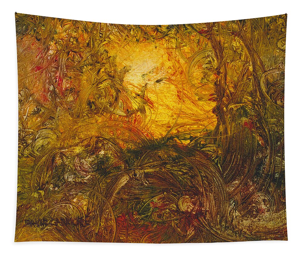 Forest Tapestry featuring the painting Forest Light 60 by David Ladmore