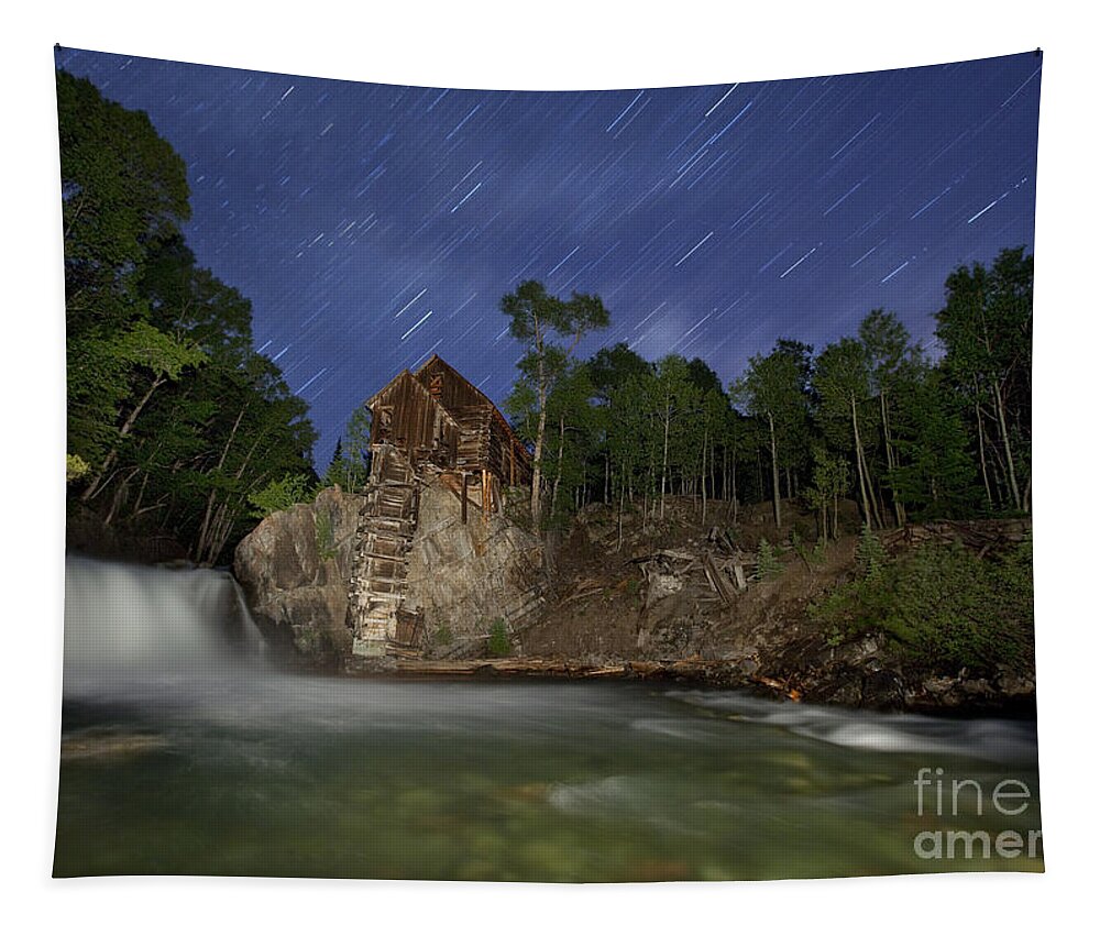 Stars Photography Tapestry featuring the photograph Forgotten Mill by Keith Kapple
