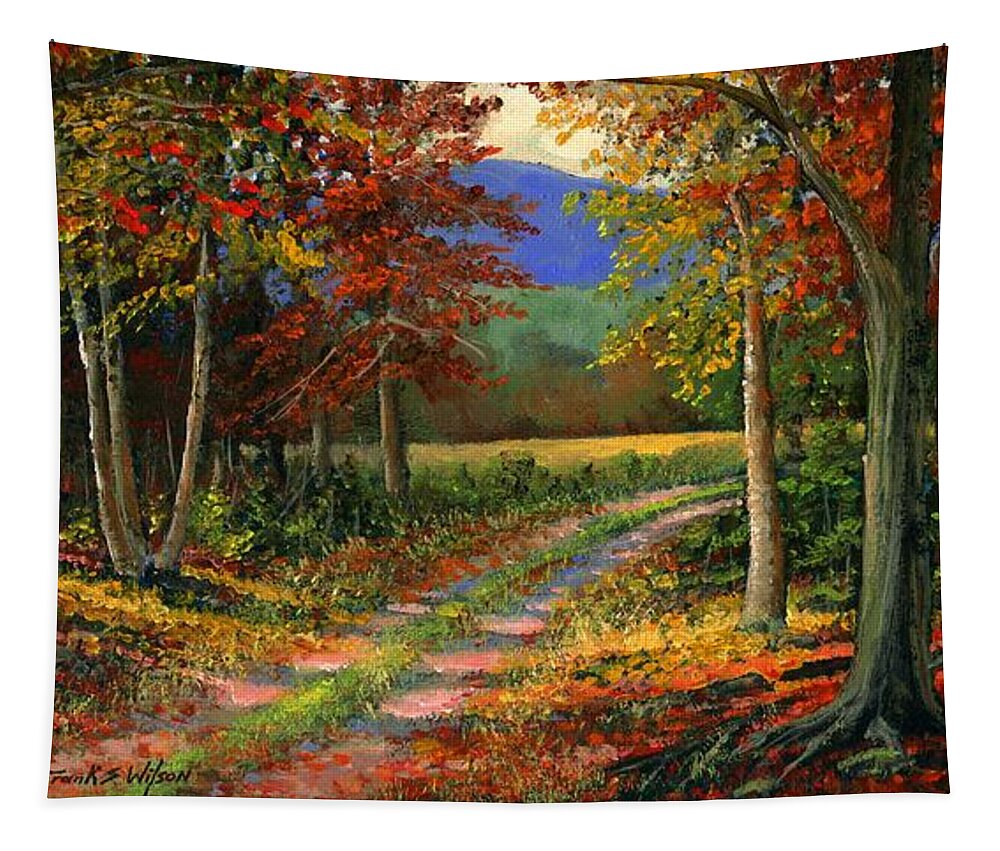 Forgotten Road Tapestry featuring the painting Forgotten Road by Frank Wilson