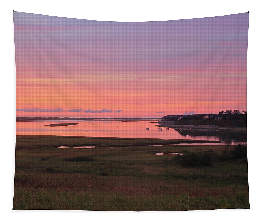 Cape Cod National Seashore Tapestry featuring the photograph Fort Hill Sunrise Cape Cod National Seashore by John Burk