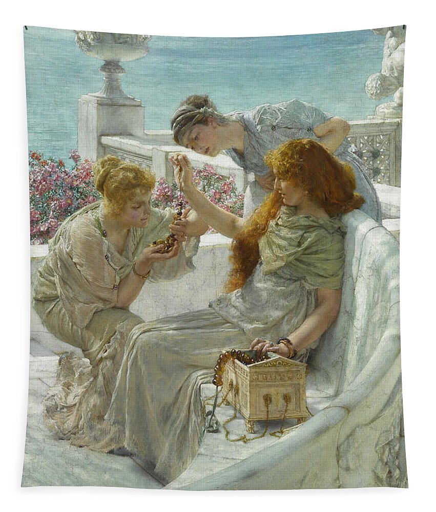 Lawrence Alma-tadema Tapestry featuring the painting Fortune's Favourite by Lawrence Alma-Tadema