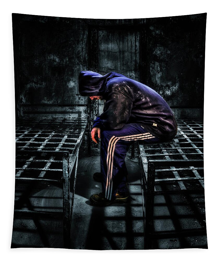 Cell Tapestry featuring the photograph Found Guilty by Evelina Kremsdorf