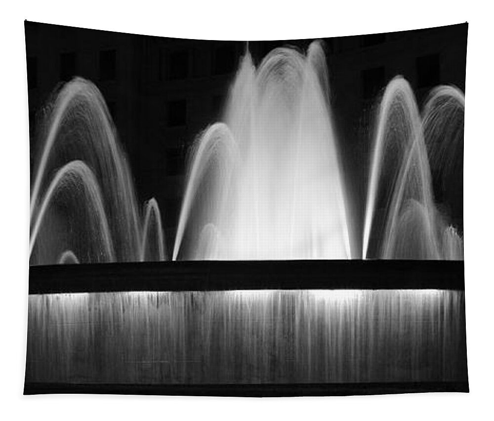 Fountain Tapestry featuring the photograph Fountain in Barcelona by Farol Tomson