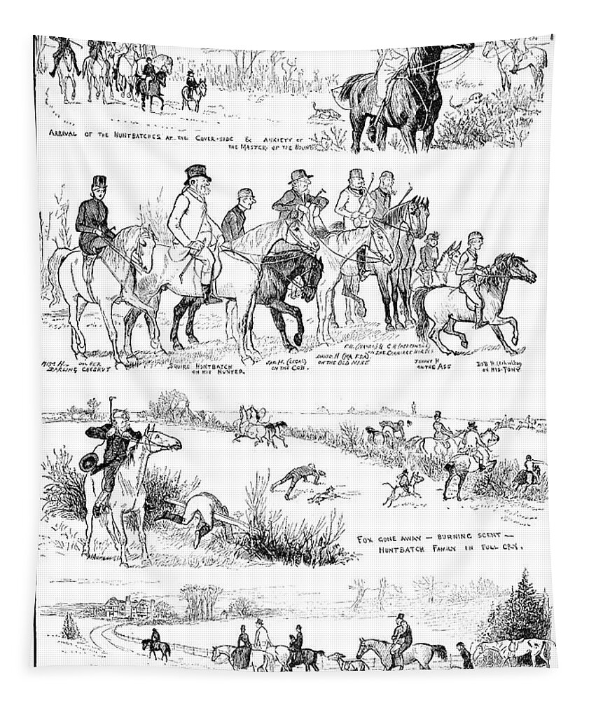 1878 Tapestry featuring the photograph Fox Hunting by Granger