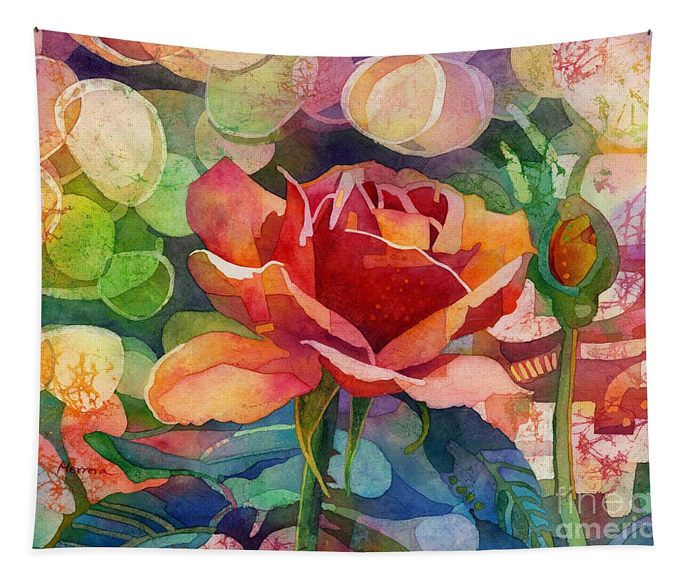 Rose Tapestry featuring the painting Fragrant Roses by Hailey E Herrera