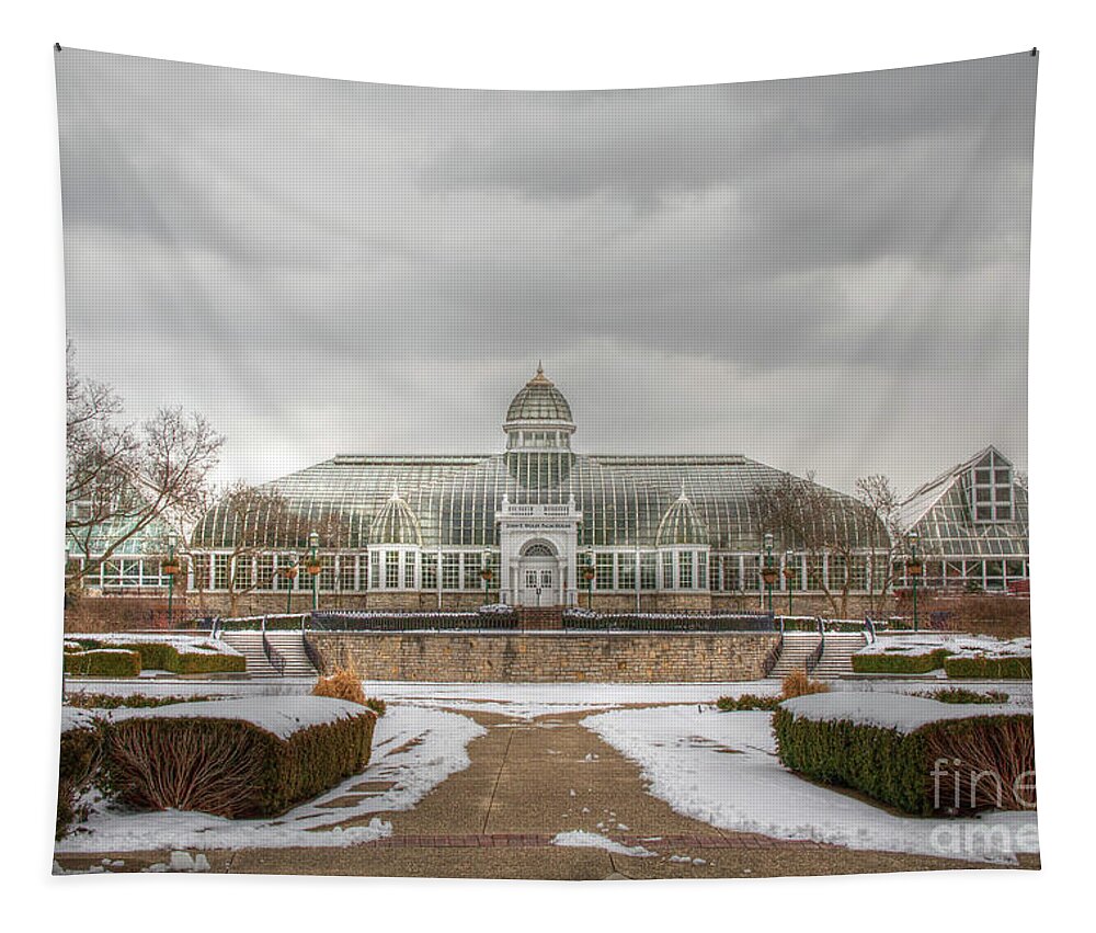 Botanical Gardens Tapestry featuring the photograph Franklin Park Conservatory Winter by Sharon McConnell
