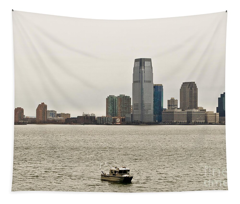 New York From Ferry Tapestry featuring the photograph Free from hustle and bustle by Elena Perelman