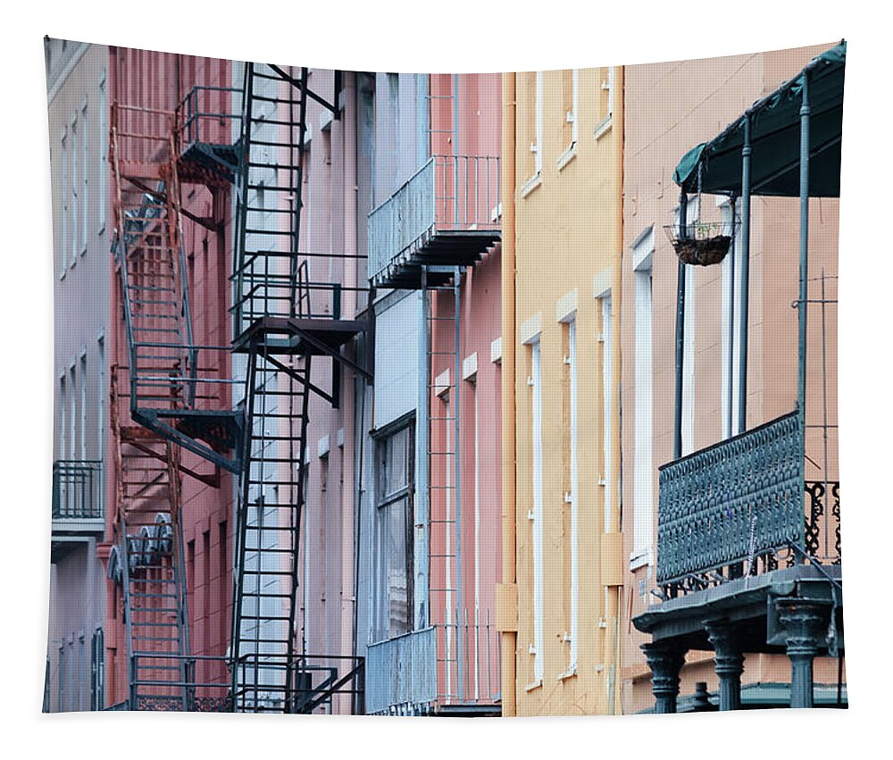 Architecture Tapestry featuring the photograph French Quarter Colors by Jim Shackett