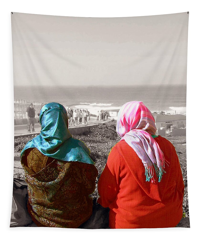 Duo Tapestry featuring the photograph Friends, Morocco by Susan Lafleur