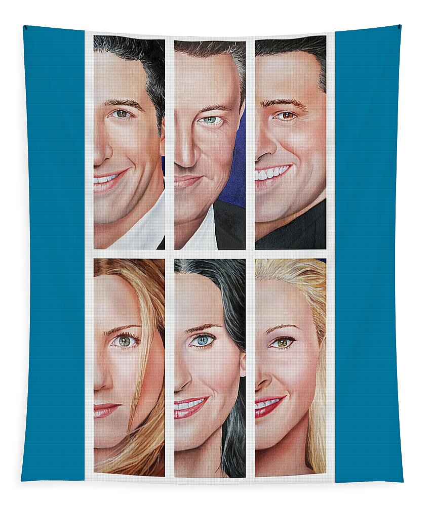 Friends Tv Show Tapestry featuring the painting Friends Set Two by Vic Ritchey